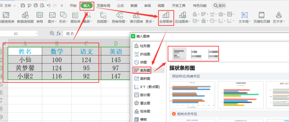 【wps神技能】excel表格中三种条形图各自的优势