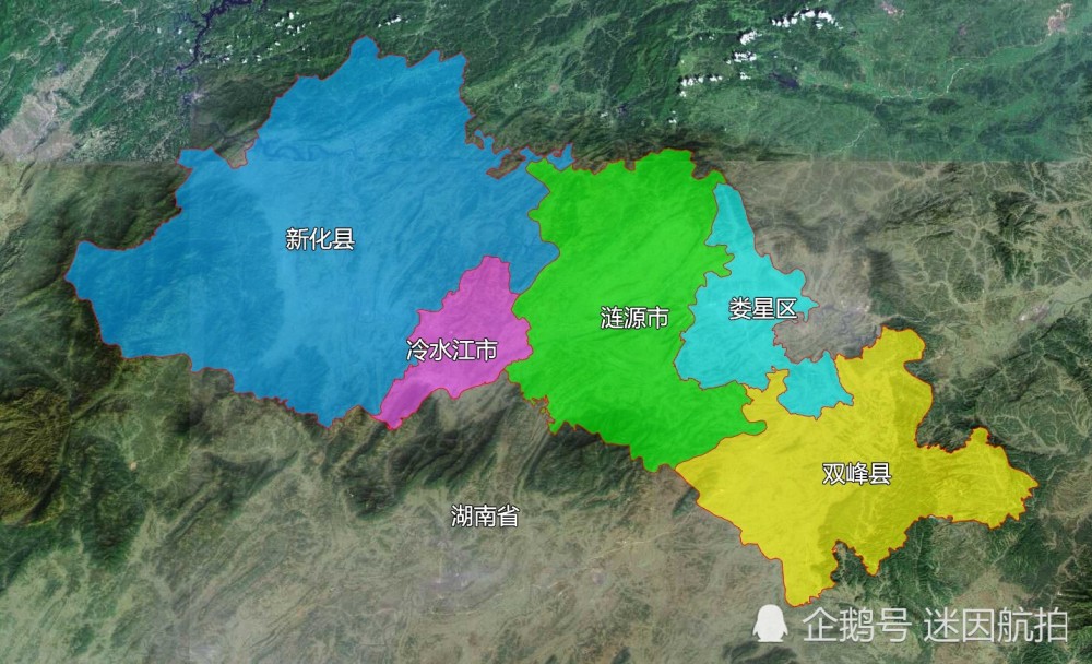 7张地形图,快速了解湖南省娄底市辖的5个区县市