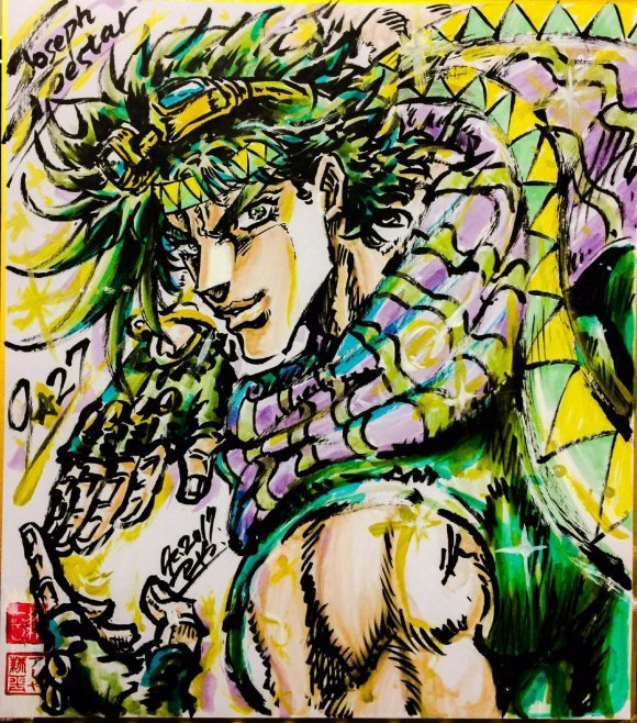 jojo:乔斯特和布加拉提生日海报公开,与承太郎的合照令人感动!