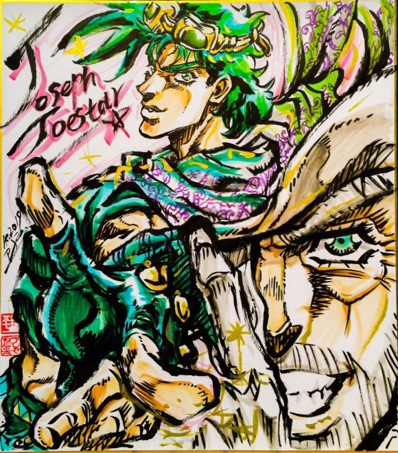 jojo:乔斯特和布加拉提生日海报公开,与承太郎的合照令人感动!