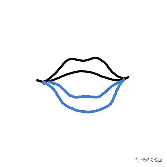嘴唇简单画法-卡通嘴巴简笔画教程