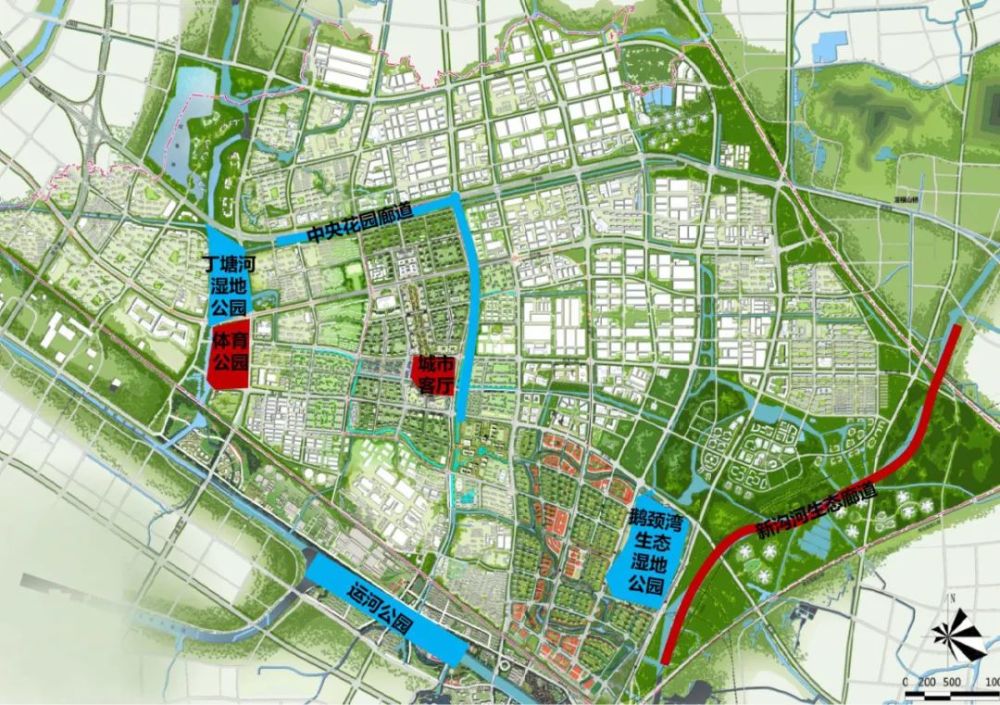 东方新城生态公园规划图 截止目前,经开区也吸引了大批资本的进驻,经