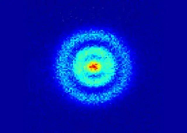 科学家使用量子显微镜拍摄到的第一张氢原子,电子云清晰可见