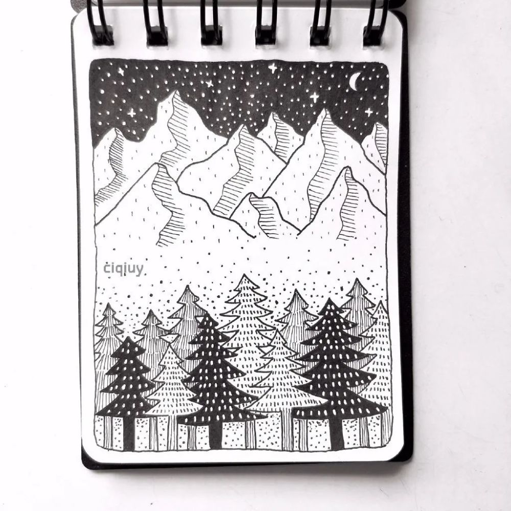 【黑白插画】简单的黑白插画下的世界,同样充满着童心