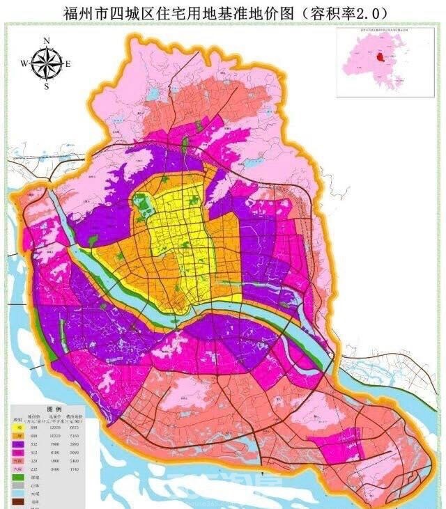 福州公布最新基准地价,你家的地段价值几何?