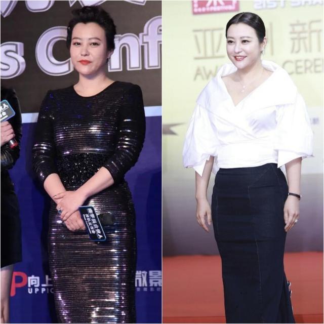 郝蕾的身材哪像40多岁?身穿黑色裹身裙秀曲线,微胖身材也有魅力
