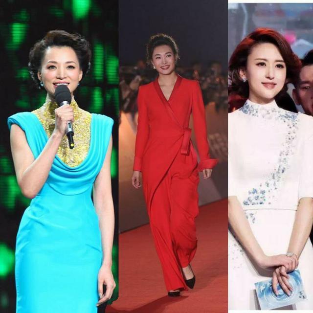 央视李梓萌好惊艳,红色连体裤搭单鞋端庄大气,气场不