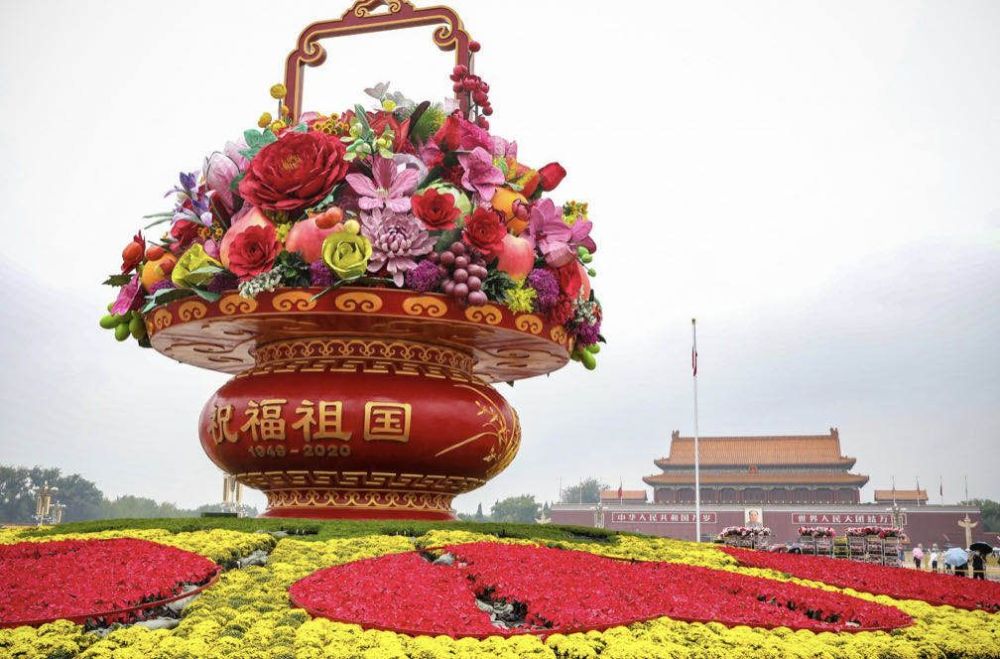 从天安门到长安街沿线,赏国庆节最美花坛风景