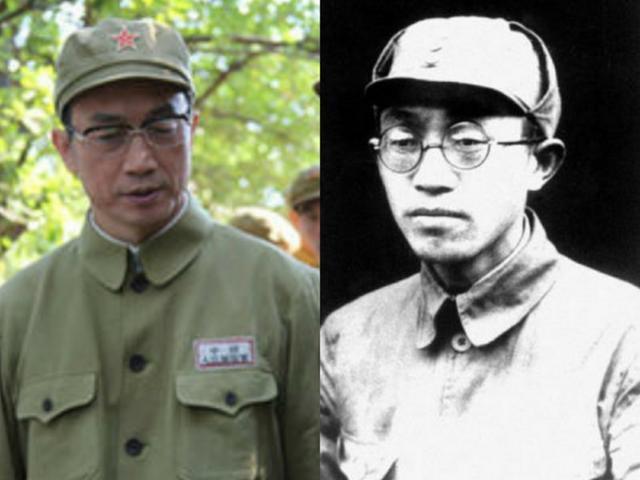 赵成顺扮演的黄克诚图片(右边是黄克诚图片).
