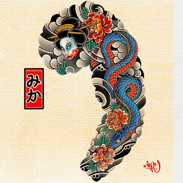 老传统纹身图案上海由龙纹身整理