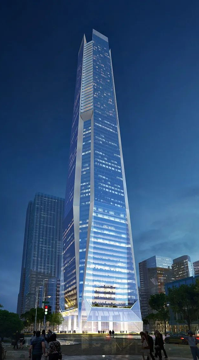 深圳在建第一高楼"城脉金融中心大厦"刺破