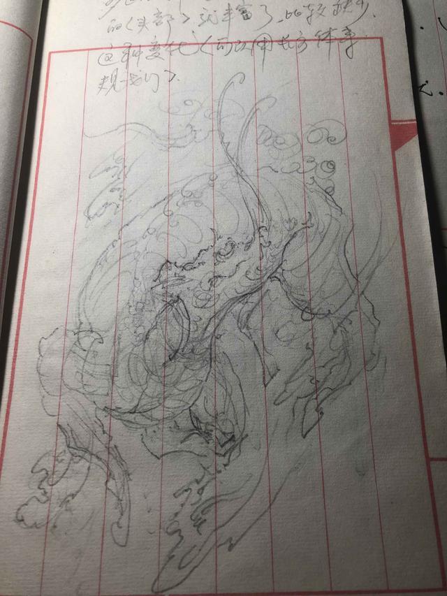 传统神兽造型研究,画家由龙麒麟设计草稿分享
