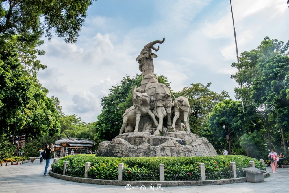 广州象征性景点,也是越秀公园标志性石像,灵感来自五位仙人传说