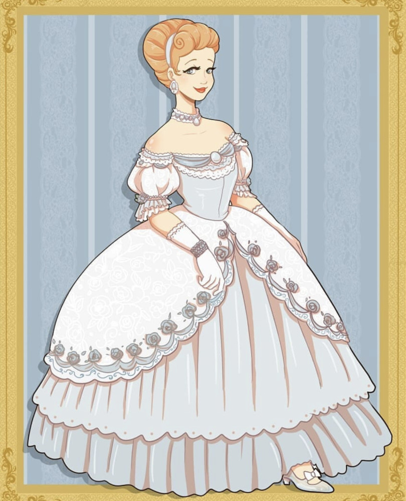 迪士尼公主的国籍不同,传统服装也不同,艾莎的礼服堪称全场最佳