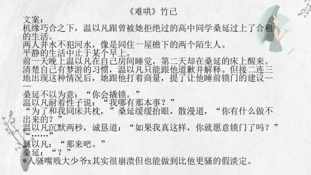 竹已8本甜宠小说推荐,男主段嘉许桑延陈白繁深情不输容止何以琛