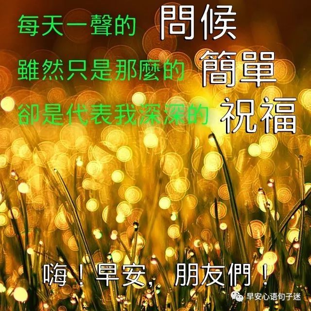 微信早安问候寄语 早安祝福语大全