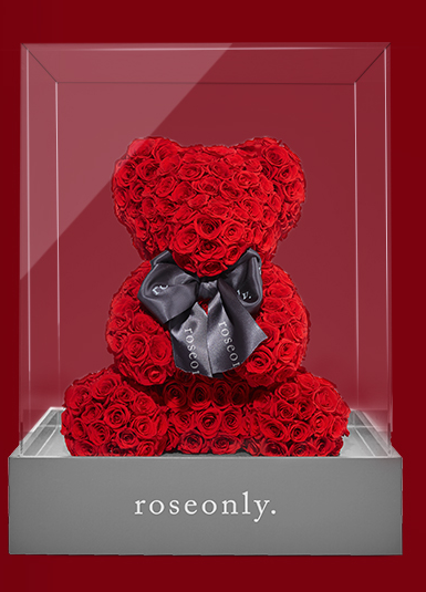 roseonly纯手工玫瑰熊 守护爱情更守护你