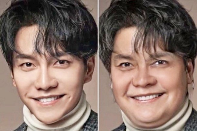 胖版本」,网友们又强制乱玩人气韩星的脸,把韩国演艺圈公认的男神们拉
