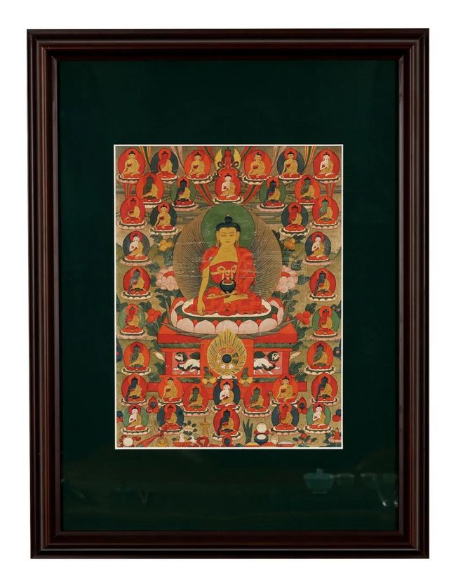 lot 209 北京宫廷18世纪 贤劫千佛唐卡 54×41cm 估价rmb 200,000