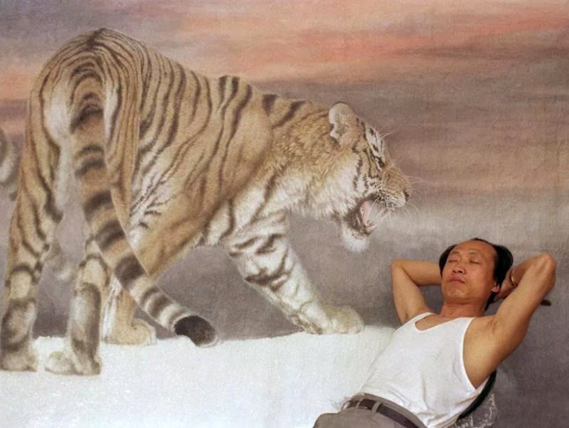 当代"虎痴:新婚夜,为了画老虎,把新娘给忘了