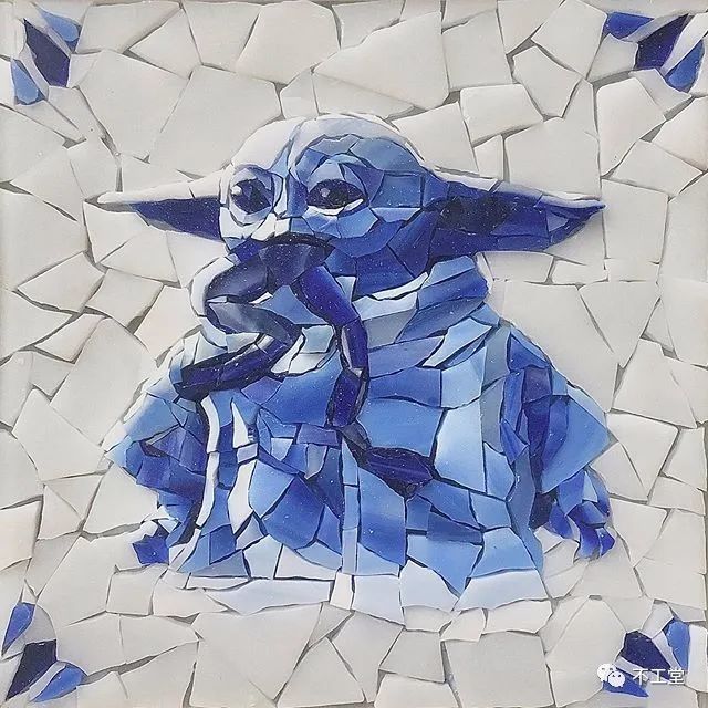 古老的马赛克艺术,生动的狗狗肖像