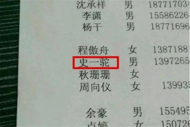 比如 熊初墨,戴乃照,史一驼,秦寿等等,这些名字都会让人产生不好的