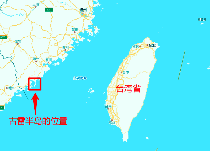 古雷半岛的位置
