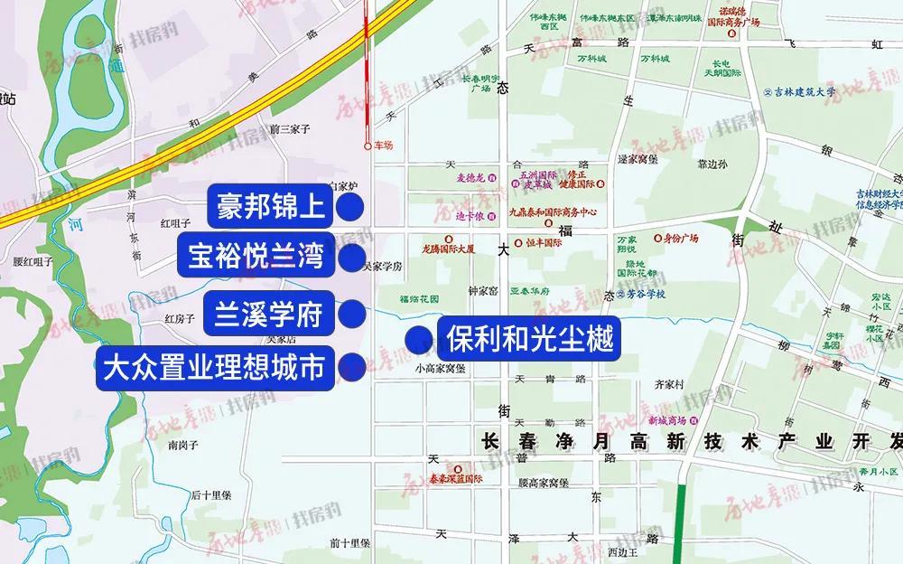 福祉大路板块:亚泰华府,睿德上品,明宇金融广场,华西御园.