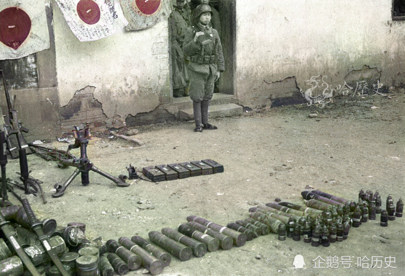 常德会战中国军缴获日军的武器弹药,包括,步枪,机关枪,手雷,炮弹