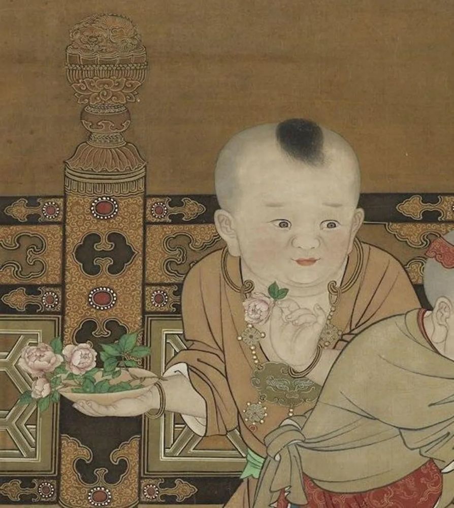 苏汉臣的《灌佛戏婴,画中隐藏一个小人,被怀疑是时空穿越者