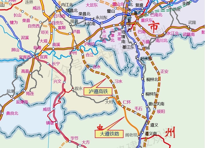 川黔泸遵高铁线路走向公布,预计最快明年底开工 多县将通高铁