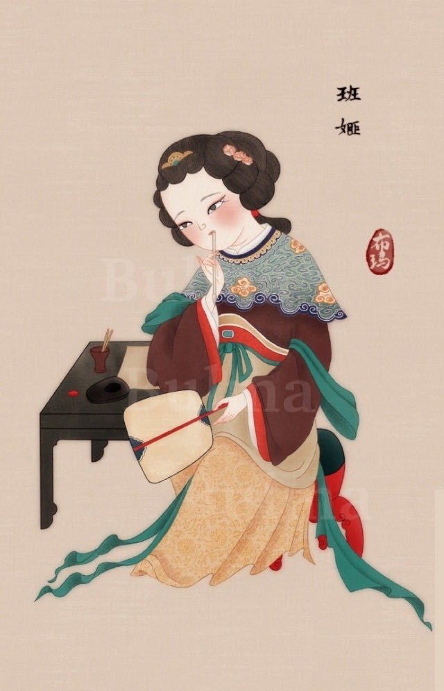 八幅手绘古代美人图从发型妆容到服饰带你领略东方古典之美