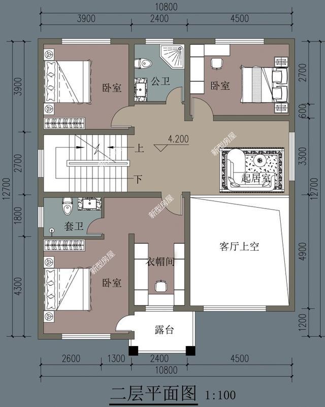 农村自建房,进深13米宽11米座北朝南怎么设计?