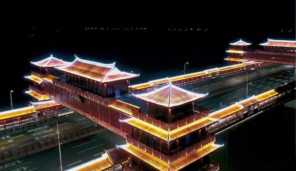 遇见中国最长最美的廊桥,福建漳州市金峰大桥