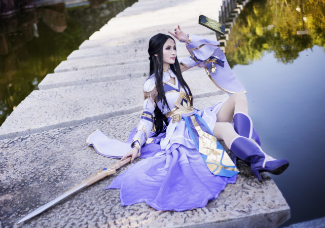 cos王者荣耀露娜 COS,cosplay貂蝉王者 王者荣耀 露娜 紫霞仙子cosplay