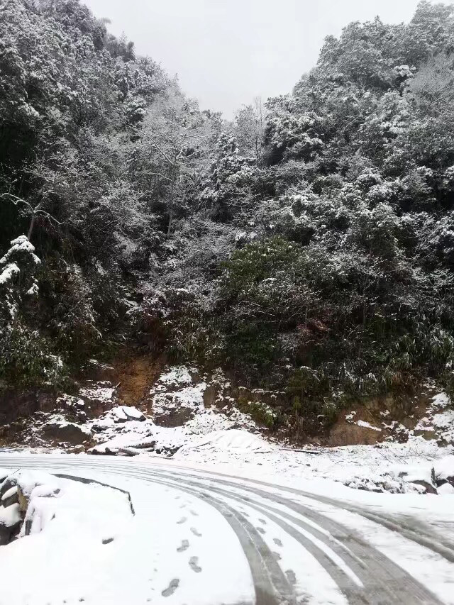 浙江温州永嘉乡村冬季雪景