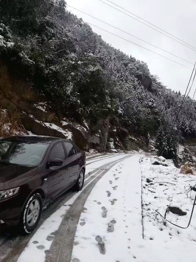 浙江温州永嘉乡村冬季雪景