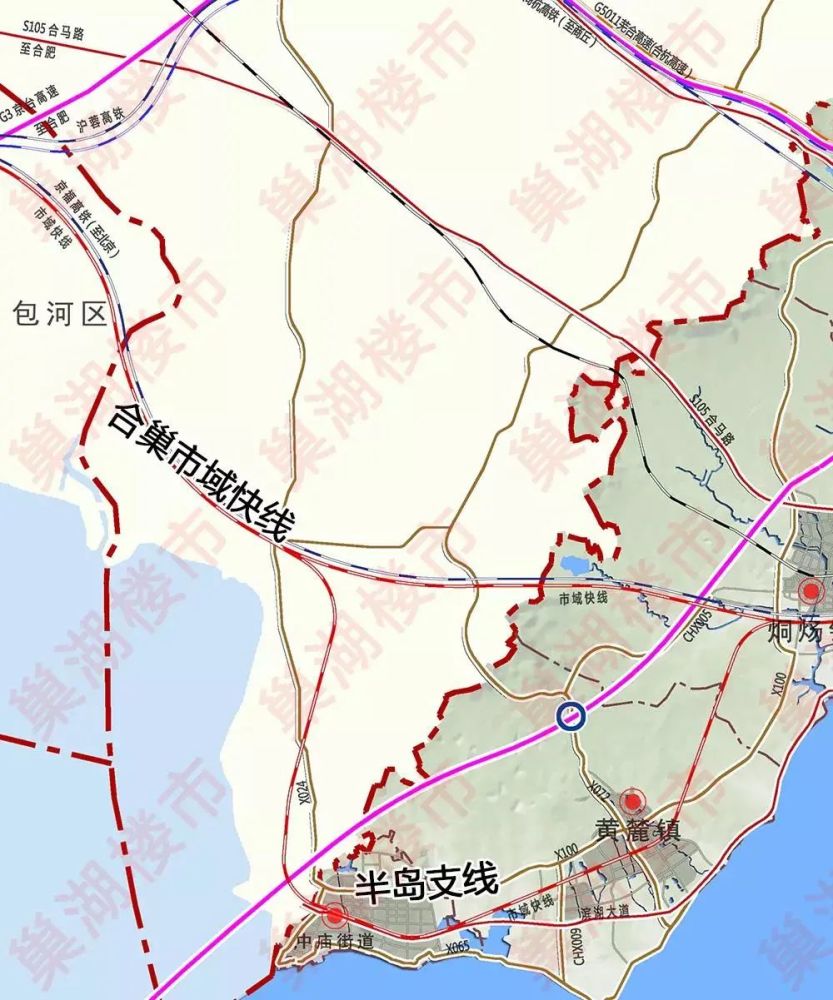 依据巢湖市城市总体规划(2017-2035)市域综合交通规划图