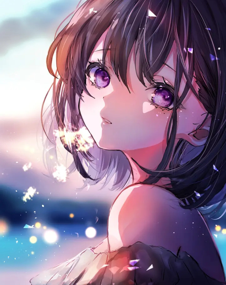 二次元动漫美图:少女持剑御妖龙