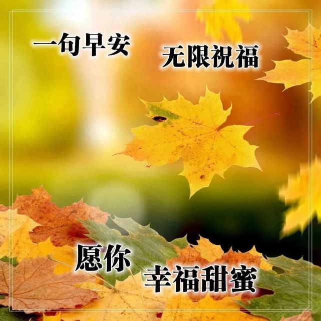 9月14日周二秋天有创意的早上好早安图片带字推荐,加