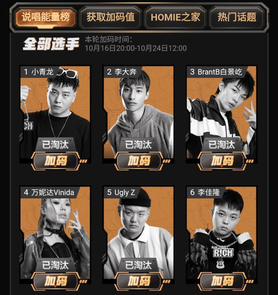小青龙,李大奔,brantb白景屹,万妮达vinida,ugly z