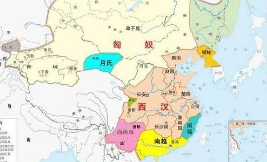 汉初匈奴与汉帝国地图