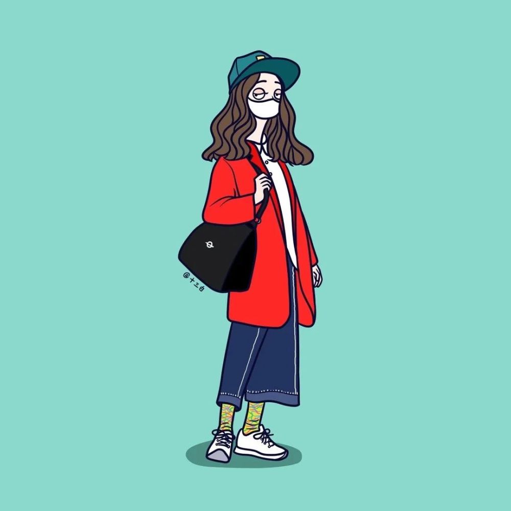 头像男生女生日常穿搭秋冬穿搭十三白原创特辑手绘头像