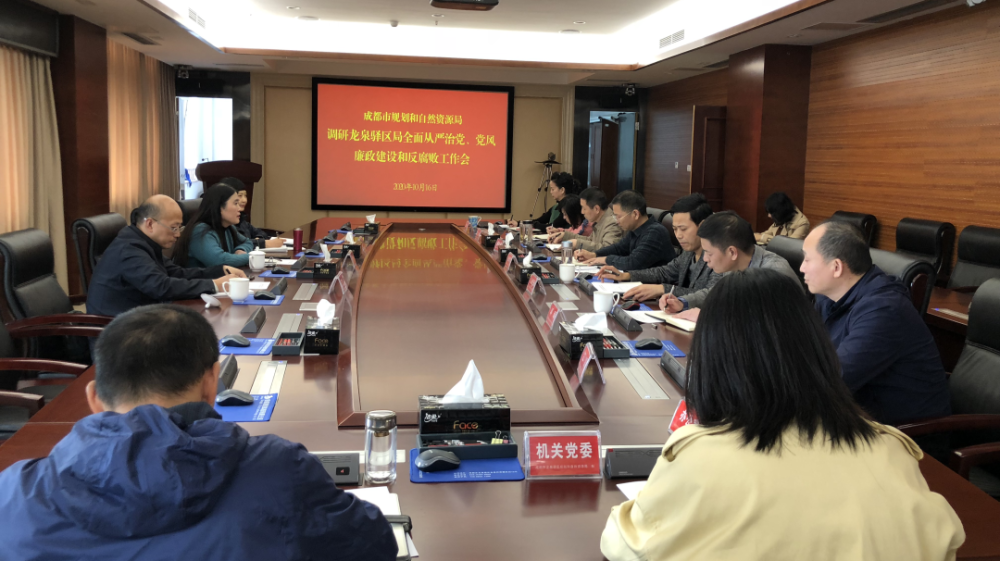 政务丨项玲书记带队调研龙泉驿区规划和自然资源局全面从严治党党风