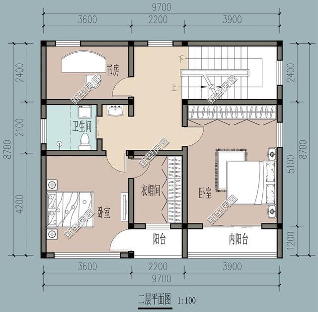 宅基地开间10米,进深9米,共三层要大露台,自建房如何设计?