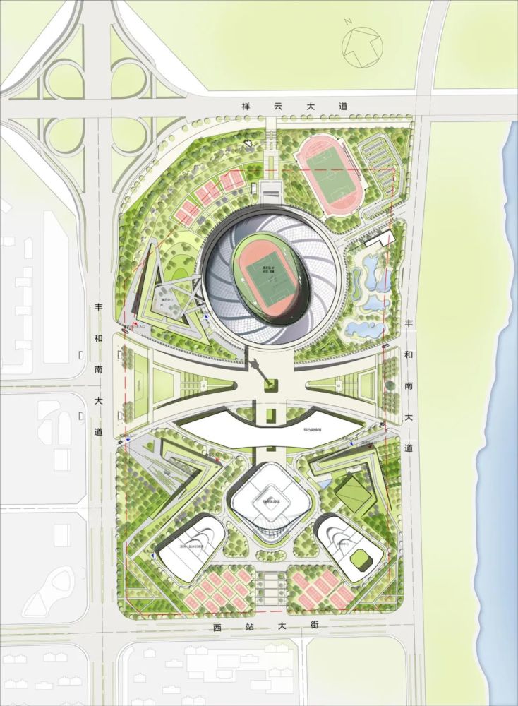 ar精选|浑然天成的城市升级:南昌国际体育中心配套—cpc建筑设计