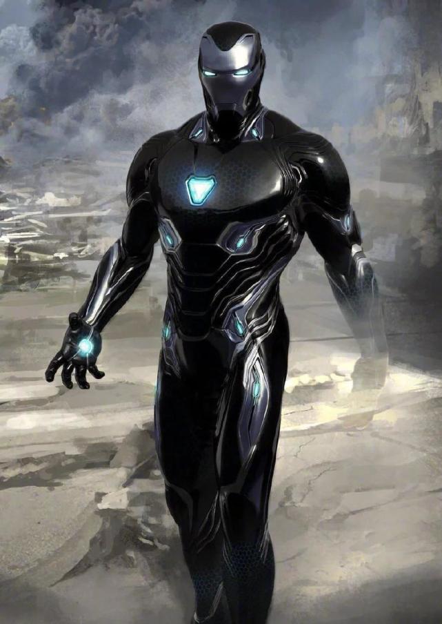 复联4原始设计钢铁侠美队战衣变纯黑科技感十足