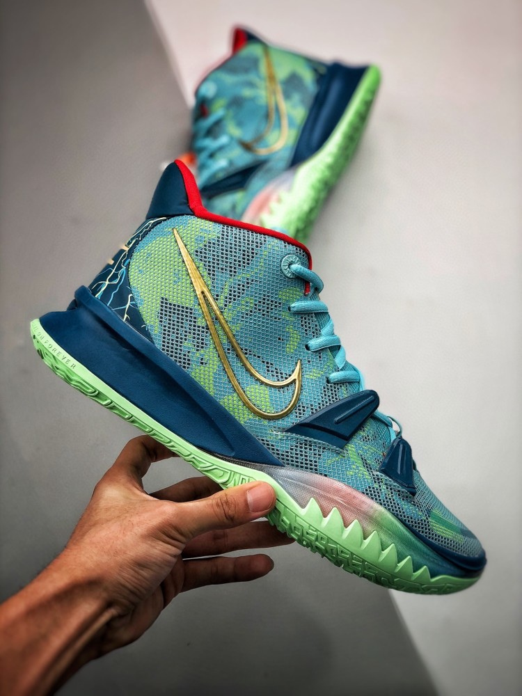 n kyrie7 pre heat ep欧文七代 欧文7湖水绿开箱测评