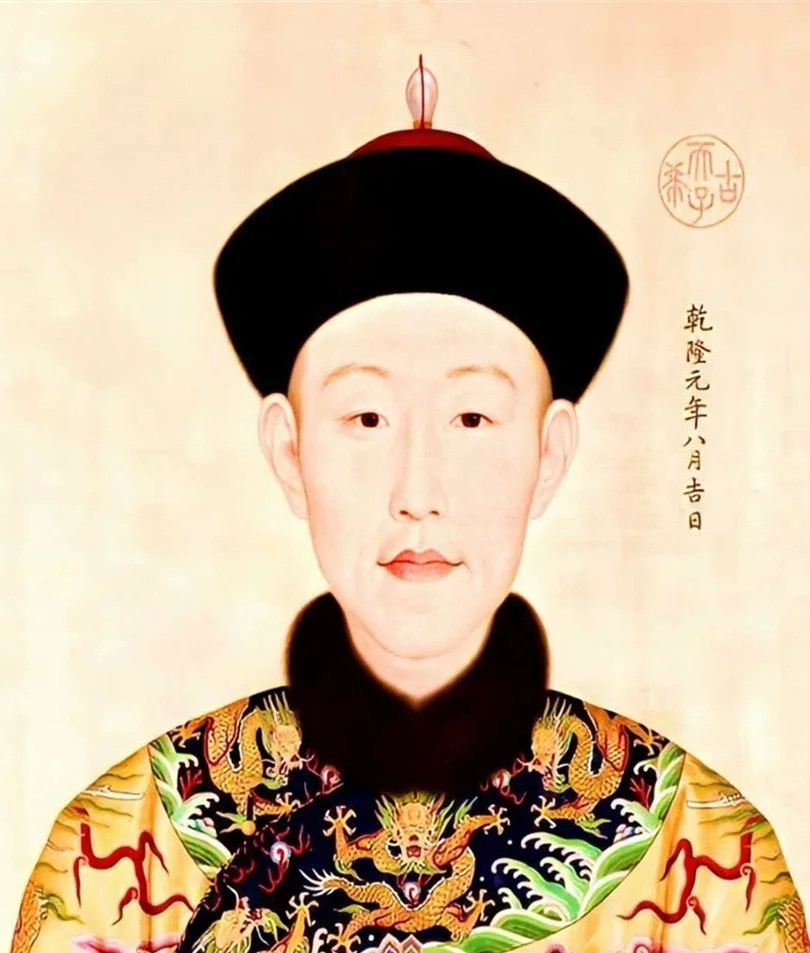 图为郎世宁所作的乾隆皇帝年轻时的画像.
