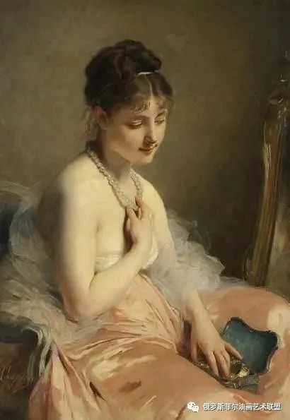 法国画家查尔斯油画里的优雅的古典女性,太美了